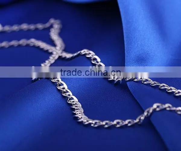 2015 Wholesale Simple Design Fashion Jewelry Rhodium Plated Cheap Short Chain Necklace photo-5