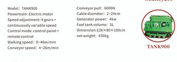 High Efficiency Remote-controlled Movement Cable Conveyor Feeder Device Machine for Power Construction Cable Laying Pulling photo-2