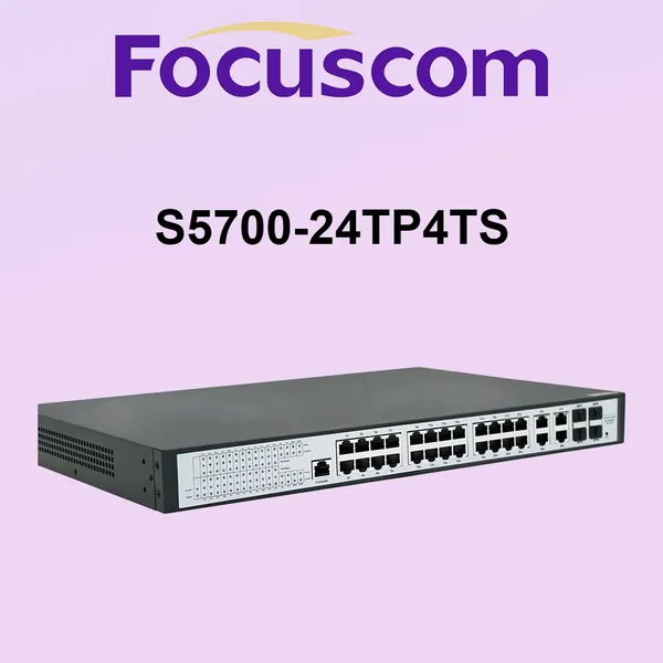 Managed PoE Switch 24 Port 1G RJ45 Port Enterprise Network Switch With 4 Combo SFP Ports POE Switch Focuscom S5700-24TP4S photo-3