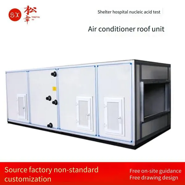 Roof Direct Expansion Heat Pump Air Conditioner Unit for Nucleic Acid Testing Rooms in Rooftop Shelter Hospitals, Air-cooled and Water-cooled Equipment photo-4