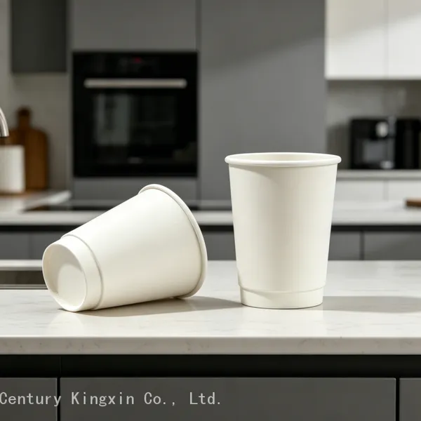 Eco Friendly Single Wall Paper Cups Disposable White Kraft Paper Cup For Hot Beverage Party Use photo-5