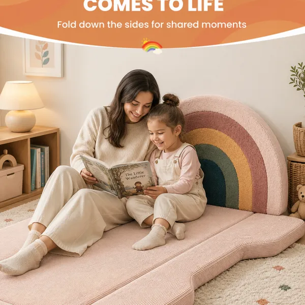 OEM Custom Ergonomic Support Foam Folding Sofa for Daycare photo-3