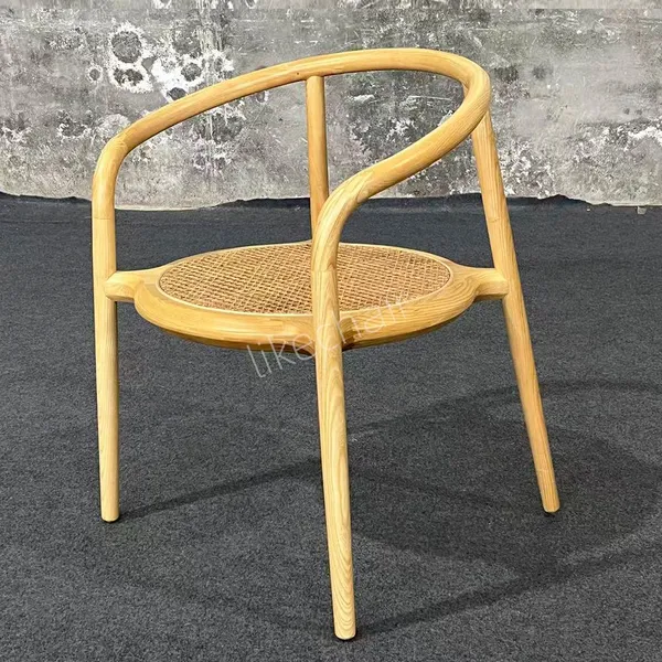 Italian Modern Nordic Solid Wood Cross-Back Dining Chair With Fabric Backrest for Home Office Home Bar Gym Hotel Use photo-3