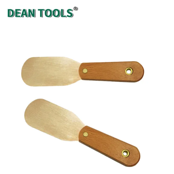 Non-Sparking Knife,Putty(Wooden Handle) Non-Sparking Stiff Putty Knife Spark-free Safety Scraper Painter photo-5
