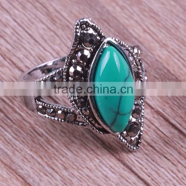 Fashion Silver Snake Ring With Big Red Accessory for Women photo-5