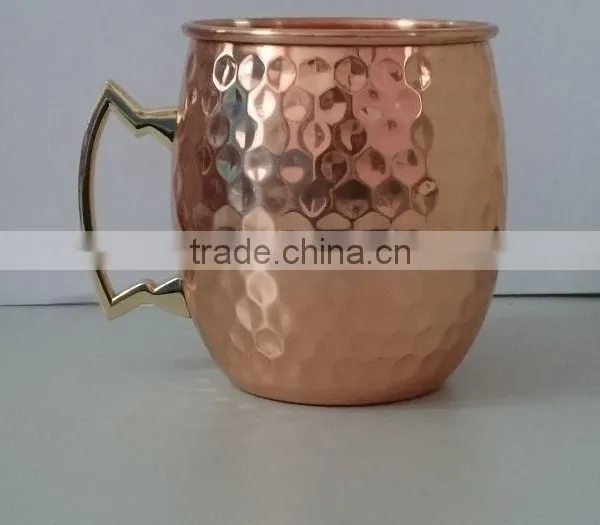 18oz /500ml Copper Tisan Barrel Hammered Copper Moscow Mule Mug/Copper Mug Quality Choice photo-2
