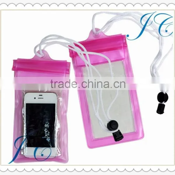 PVC Mobile Phone Pouch With Strawing/waterproof Cell Phone Bag/promotional Phone Waterproof Bag photo-2