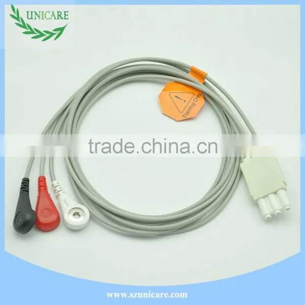 High Quality ECG M1673A Snap Type 3 Leadwires ECG Cable photo-5