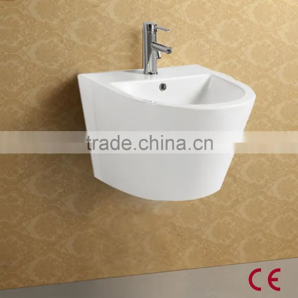 CE Approval Ceramic Hand Wash Semi Pedestal Basin photo-3