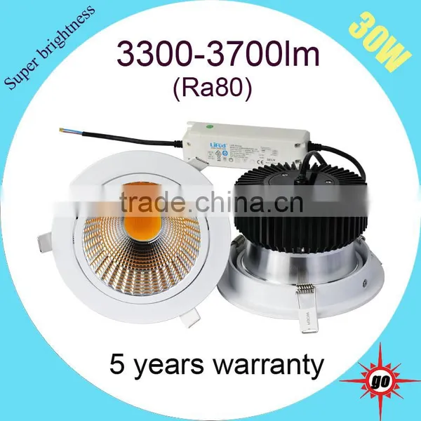 2-way Rotatable 6 Inch Led Lighting 30w Cob Led Downlight photo-2