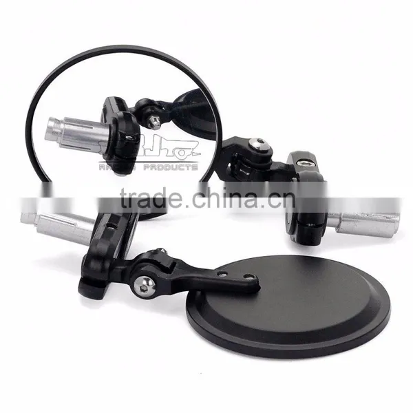 BJ-RM-024B Universal Black CNC Aluminum Foldable Bar End Motorbike Side Mirrors Motorcycle Mirror photo-6