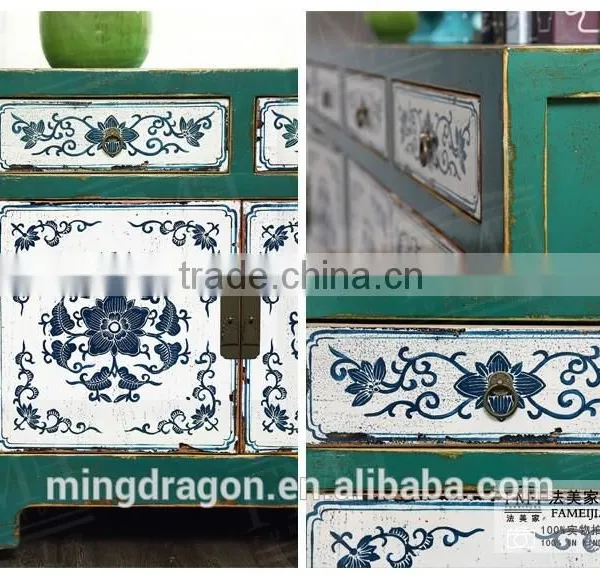 Antique Oriental Furniture-Tibetan Antique Painted Cabinet photo-2