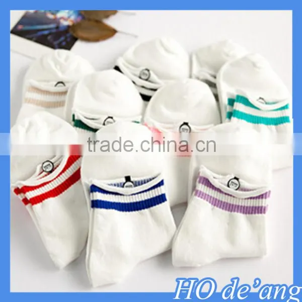 Hogift Wholesale Socks Woman Korea Cute Candy-colored Cotton Socks Women Stripe Socks MHo-74 photo-3