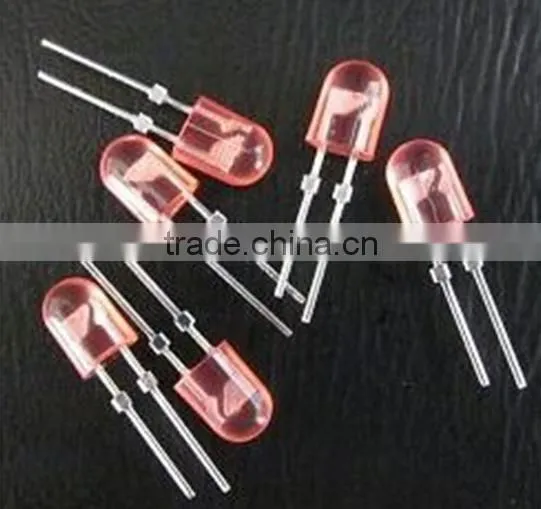 High Quality Through Hole Type Colored Round Oval Straw Hat 5mm LED Diode photo-5