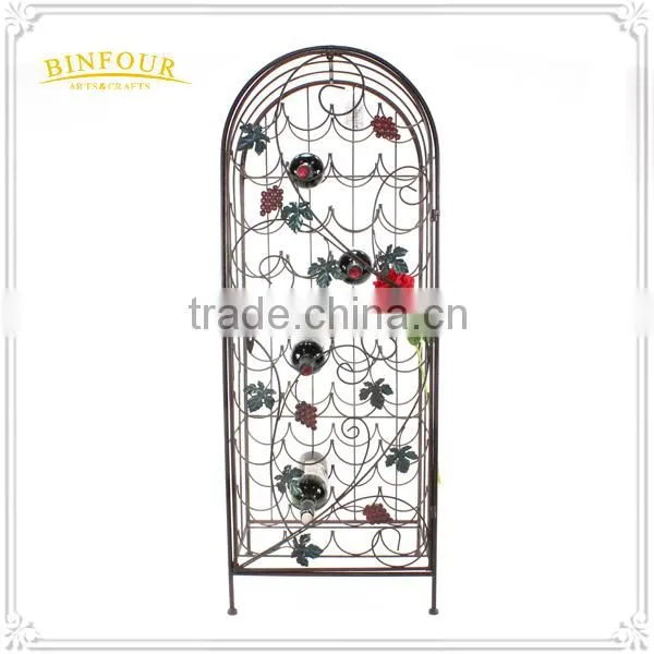 Wholesale Corner Liquor Metal Wine Cabinet Wine Display Racks photo-4