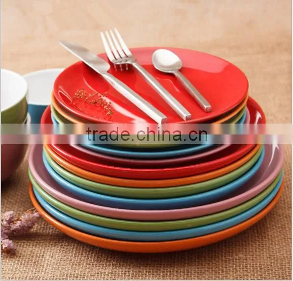 Candy Color Disc Ceramic Plates HY1671802