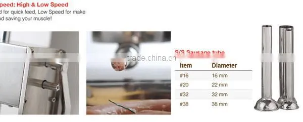 20L Big Capacity Heavey Duty S/S Dual Speed Manual Sausage Stuffer Machine photo-2