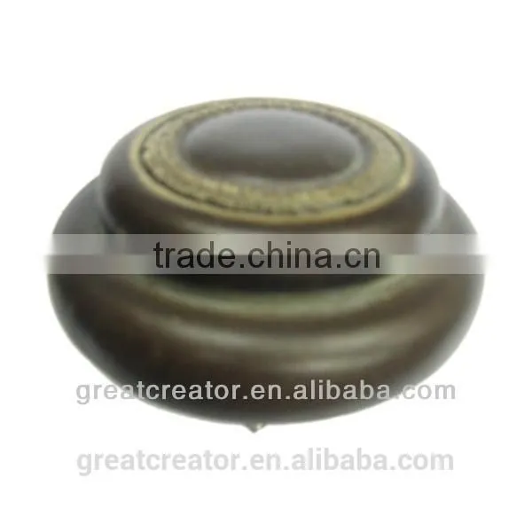 China Home Decor Round Pewter End Caps Window Curtain Accessory Curtain Rod Parts photo-3