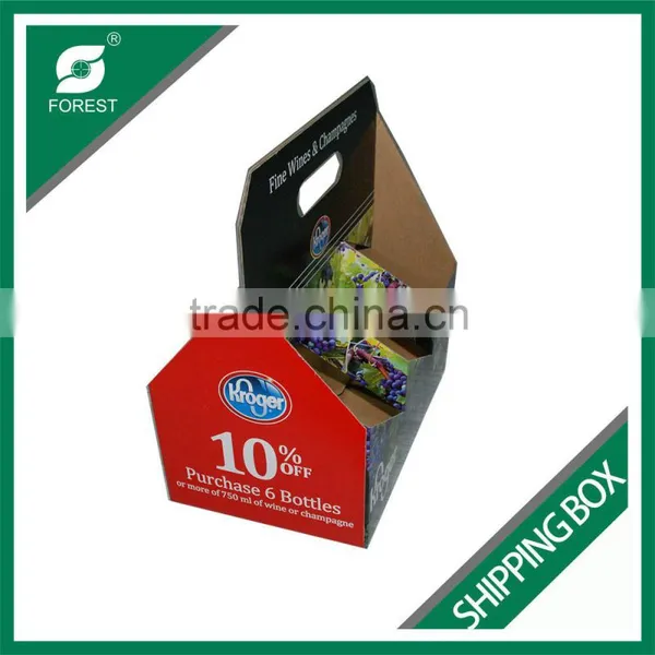 CUSTOM MADE CORRUGATED SHIPPING CARRIERS FOR PACKING SIX PACK BOTTLES BEER HOLDERS WITH FULL COLOR PRINTED photo-3