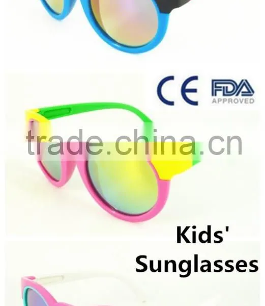 2015 Hot Selling Plastic Custom Mirror Lens Children Sunglasses photo-4