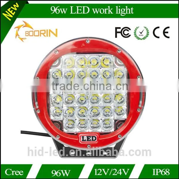 Top Sale Black/ Red Automobile 4x4 Accessories 4wd Offroad 9 Inch 96w Round Led Working Light Led Driving Lights photo-4