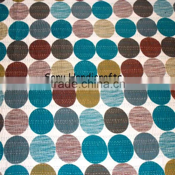 Kantha Queen Quilt Kantha Blanket Queen Bed Cover Queen Blanket Indian Bedspread Queen Kantha Bedspread Bohemian Bedding Kantha photo-3
