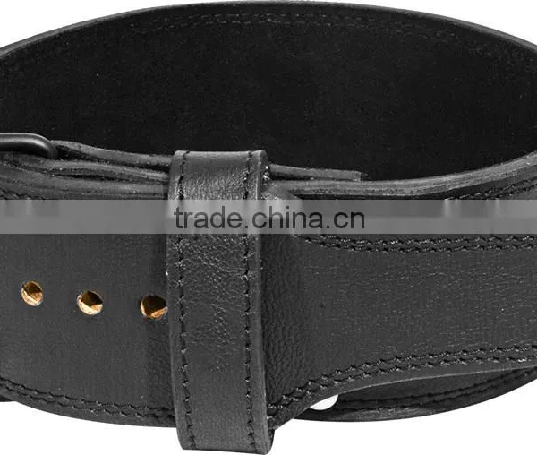 HEAVY DUTY LEATHER WEIGHT LIFTING TRAINING POWER BODY BUILDING GYM BELT FINEST LEATHER photo-2