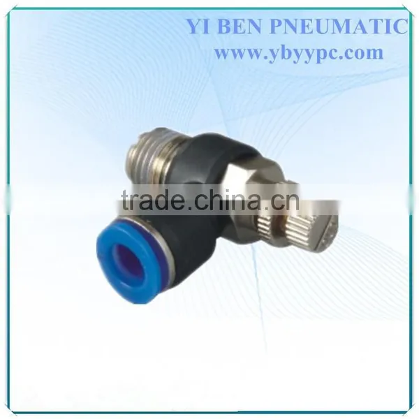 SL Speed Control Brass Metric Pneumatic Pipe Tube Fittings Swivel Rotating Valves