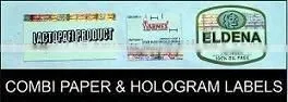 Combination Paper / PVC Labels With Holograms