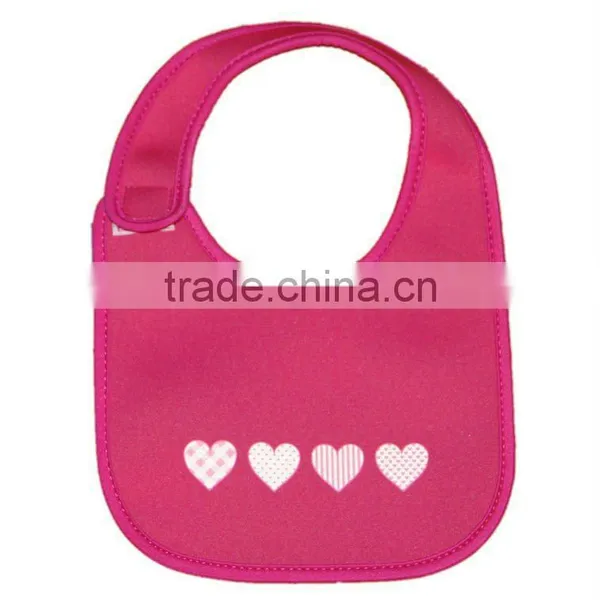 2016 High Quality&Waterproof Cheap Baby Bibs Made of Neoprene With Velcro,Baby Bibs With Cute Pattern