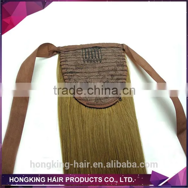 100% Human Hair Ponytail Claw Clip Ponytail Human Hair Extension photo-5