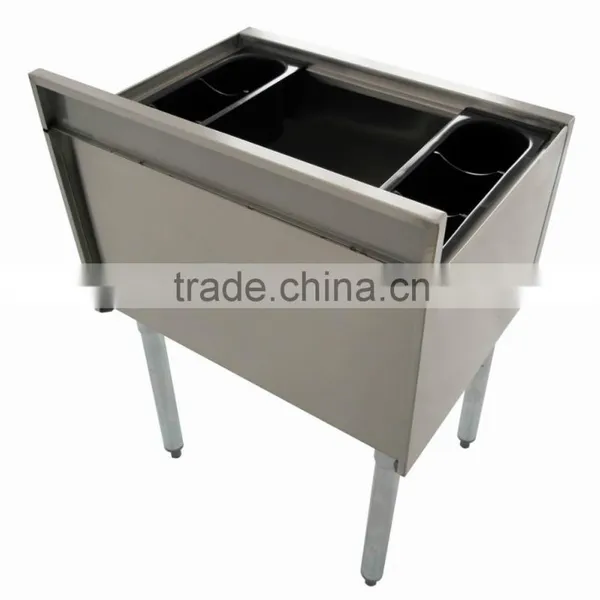 NSF Approval Stainless Steel Drop In Ice Bin With Sliding Cover photo-2