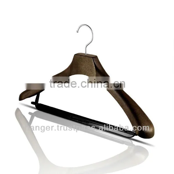 Plastic Jacket Hanger With Trousers Bar for Clothing Manufacturer