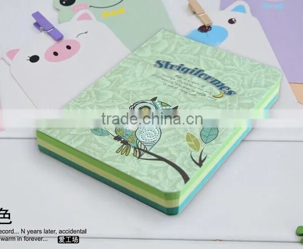 Owl Plain Notebook Drawing Book Sketching Book 128 Sheets 3 Colors Inside Papers photo-3