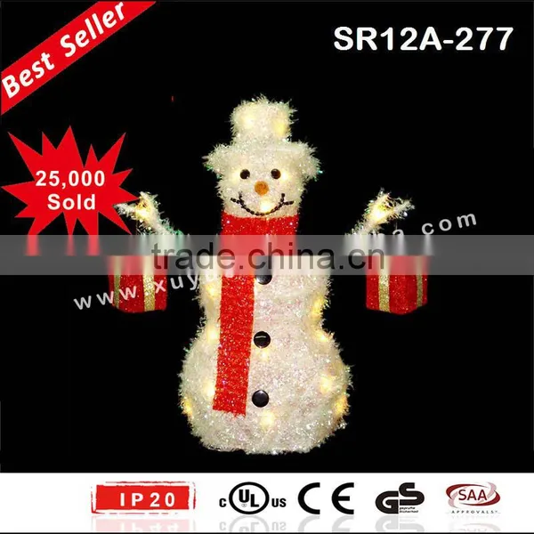 Indoor Lighted up Led Snowman Decoration