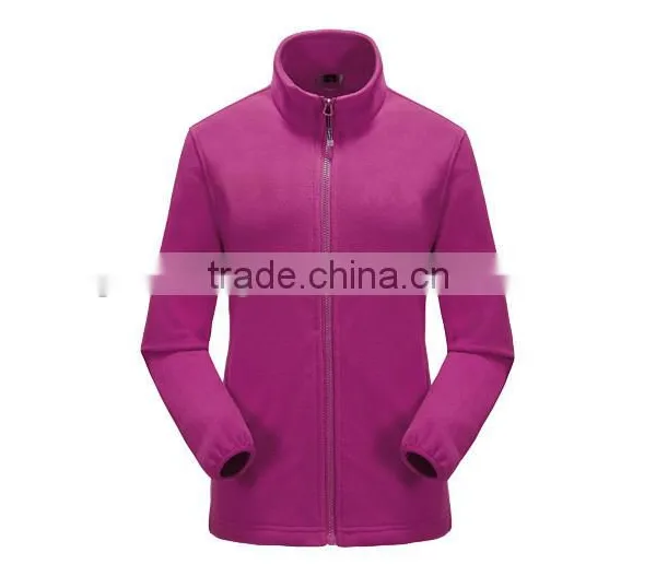 2015 Jacket Fashion 100% Polyester Soft Shell Polar Fleece Jacket Woens photo-2