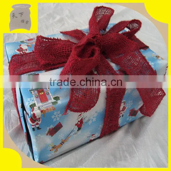 100% Pure Jute Fabricl Burlap Gift Packaging