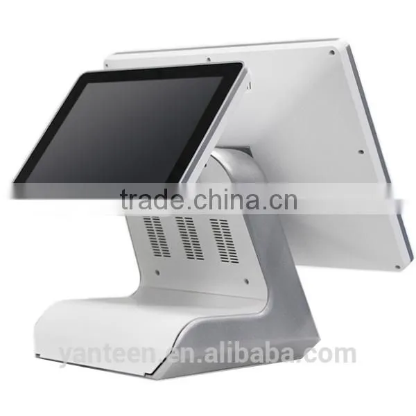 Chain Stores 15inch POS Terminal Dual Touch Screen All in One With 15inch Touch Screen+9.7inch Touch Screen photo-3