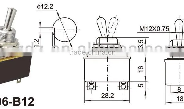 20A LED Plastic Toggle Switch,SPDT Toggle Switch 15A/25A 250VAC photo-4