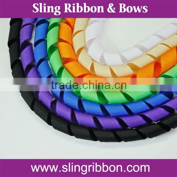 Factory Wholesale Solid 9mm Grosgrain Korker Ribbon photo-2