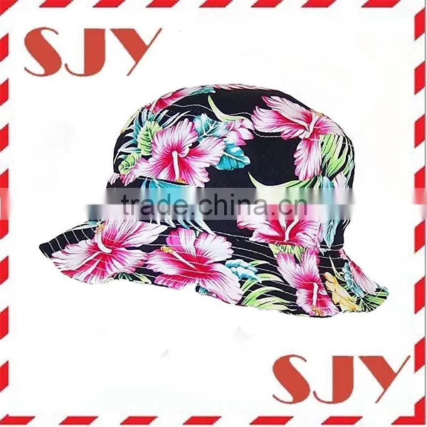 Custom Printed Floral Bucket Hat Wholesale photo-2