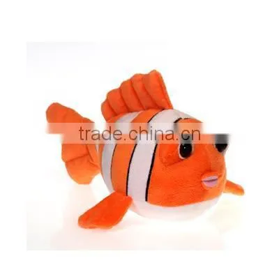 Manufactured Clown Fish Plush Logo Imprinted Customized Mascot Stuffed Wild Animal Toys