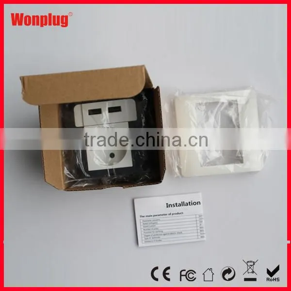 AC 100V-250V EU Socket 2 USB 5V DC 2.1A Charger Charging Power Wall Outlet photo-6