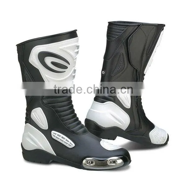 MIT, Lightweight Microfiber Motorcyle Black Racing Boots photo-3