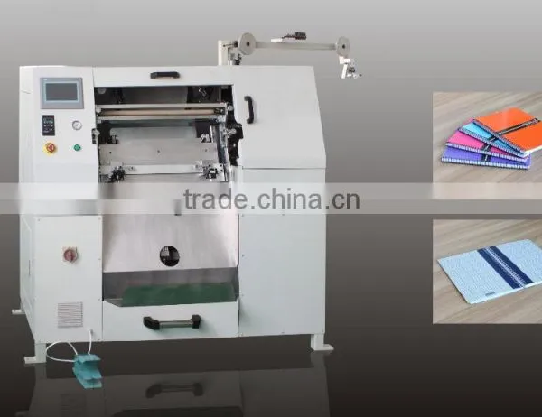 Automatic book binding machine with spiral wire