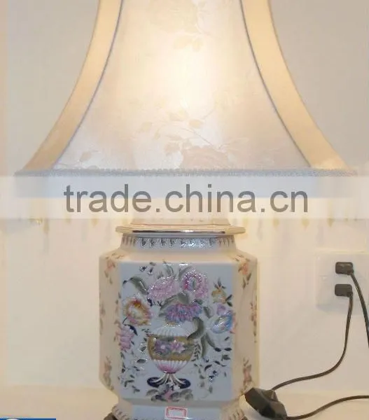 FOWDA New-model Bedside Lamp Bedroom Lamp Wood Base Table Lamp