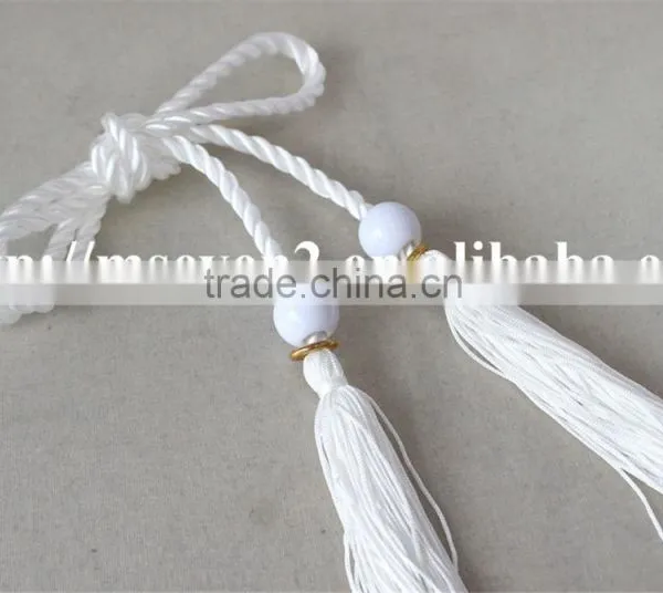 100% Polyester Tassels in White Color Long Tassels for Clothing photo-5