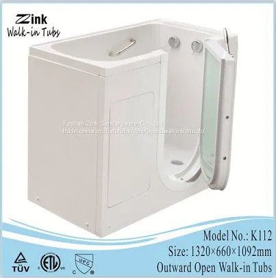 Foshan Zink Acrylic Handicapped Portable Walk in Bathtub for Elderly Adults