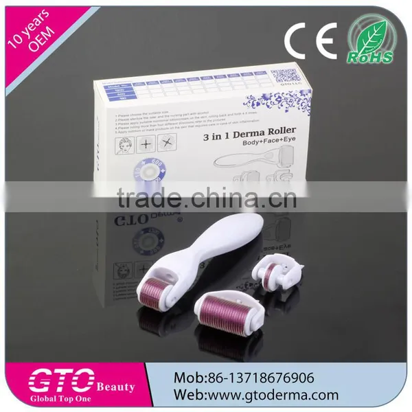 Micro Needle Skin Roller 180/600/1200 Needles Head Dermaroller 3 in 1 photo-3
