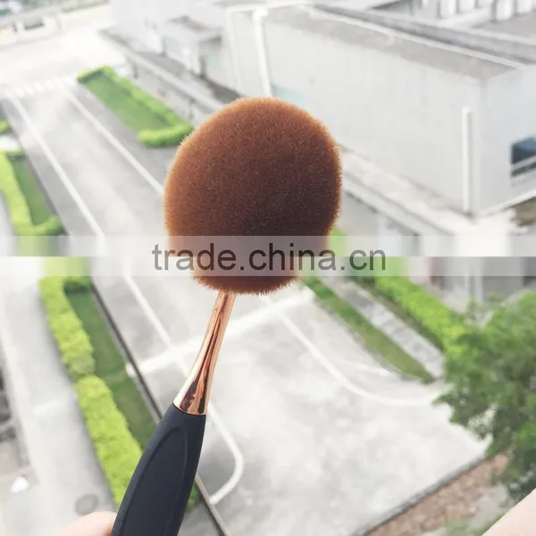 2016 High Quality Big Toothbrush Shape Gold And Black 10pcs Makeup Brush Sets photo-6